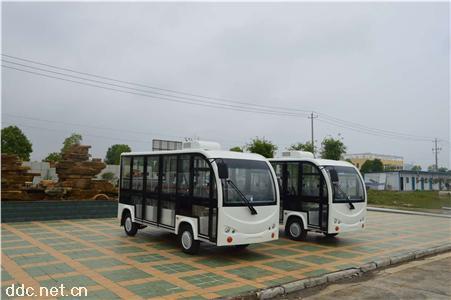  封闭式电动14座观光车